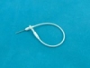 Тросик стальной игла-ушко в белой резиновой оплетке 17 см