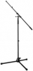 Напольная стойка микрофонная (основа + штатив + подвижная штанга), высота 1010-1720мм